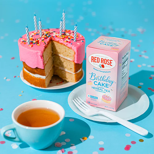 Red Rose Birthday Cake Tea - 18ct - Image 2