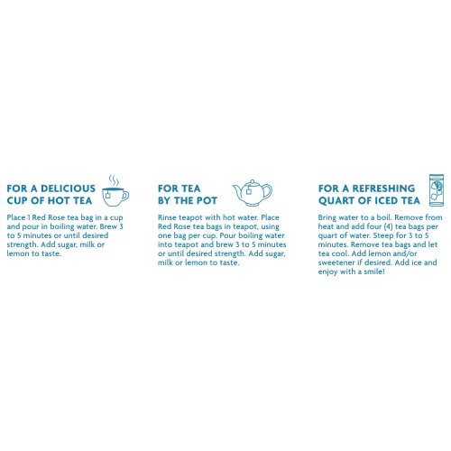 Red Rose Original Black Tea - 100ct – 12 pack - Non-Envelope - Image 4