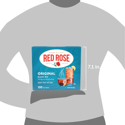 Red Rose Original Black Tea - 100ct – 12 pack - Non-Envelope - Image 7