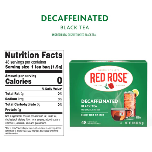 Red Rose Decaf Black Tea - 48ct - Image 3