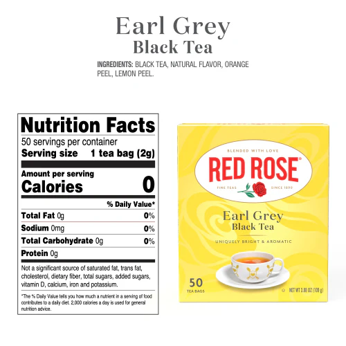 Red Rose Earl Grey Tea Bags - 50ct - Image 3