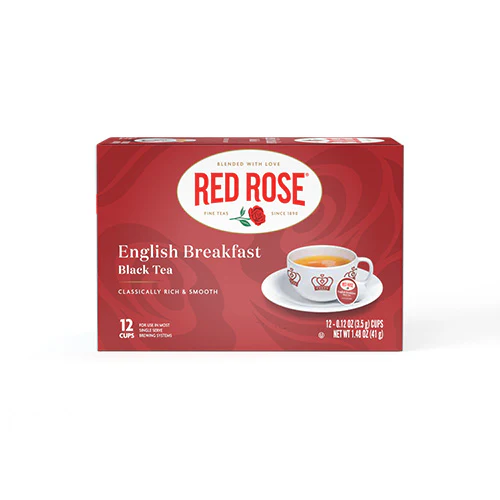 Red Rose English Breakfast Tea Single Serve Cups - 12ct - Image 7