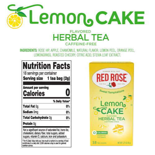 Red Rose Lemon Cake Tea - 18ct - Image 3