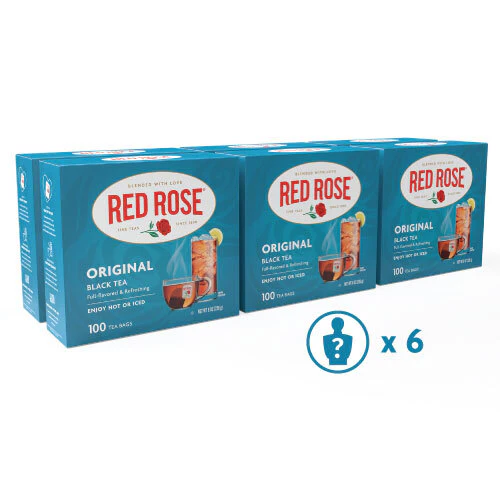 Red Rose Original Black Tea - 100ct Black Tea Bags – 6 pack Non-Envelope - Image 5