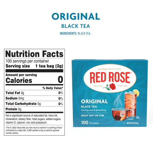 Red Rose Original Black Tea - 100ct Black Tea Bags - Non-Envelope - Image 3