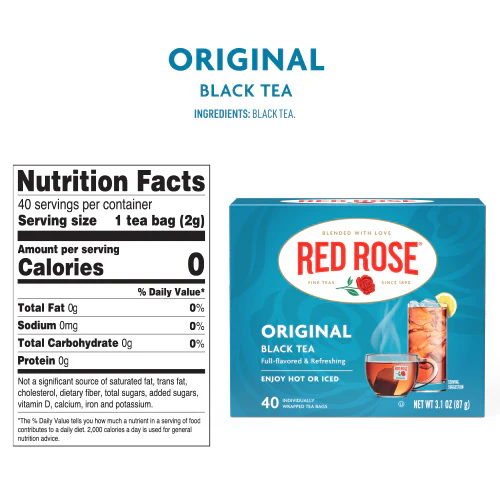 Red Rose Original Black Tea - 40ct Black Tea Bags - Image 3