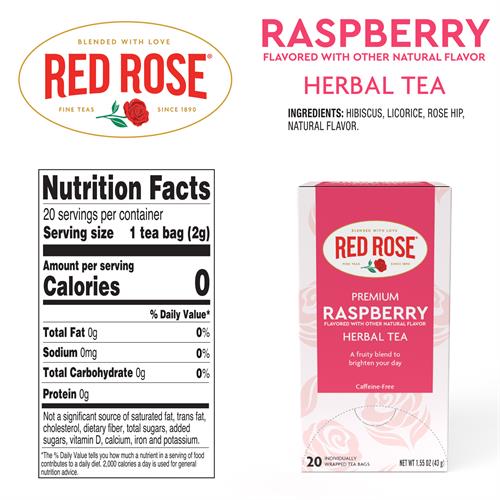 Red Rose Raspberry Herbal Tea - Image 3